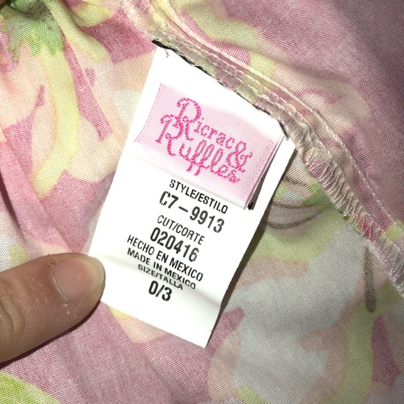 0/3m NWT RicRac & Ruffles 2 pc Outfit perfect for Spring! - Picture 3 of 9